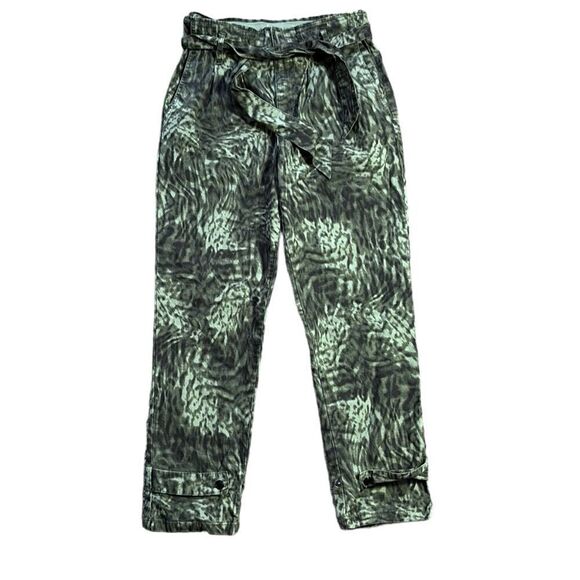 Good American Pants - Good American paperbag waist ankle pants in jungle size 2/26 animal print